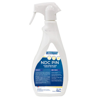 DETERQUAT NDC spray nettoyant désinfectant chloré pin 750ml