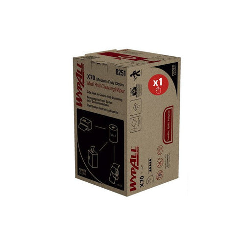 Bobine d'essuyage WypALL X70 Midi Roll /Bleu - Colis 207 fts