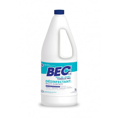 Eau de Javel liquide 2,6% BEC Professionnel bidon 2L