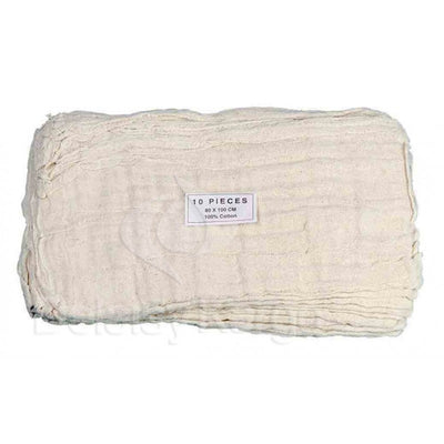 Gaze coton réutilisable 80x60cm trou central écru ref 126164
