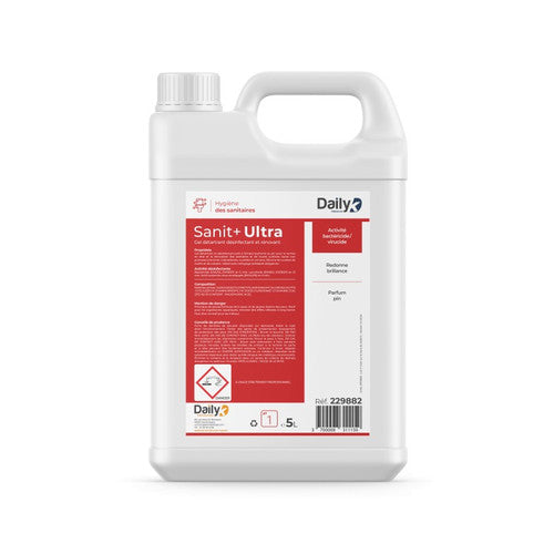 Gel détartrant désinfectant sanitaires SANIT+ULTRA DAILYK-Bidon 5L