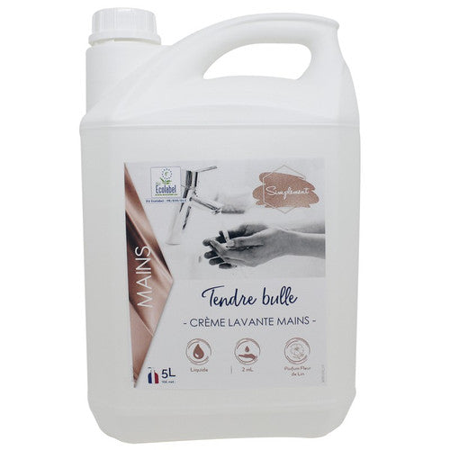 Crème lavante mains Tendre Bulle SIMPLEMENT bidon 5L Ecolabel