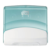 Distributeur papier chiffon plié Tork W4 Top Pak 654000 blanc turquoise