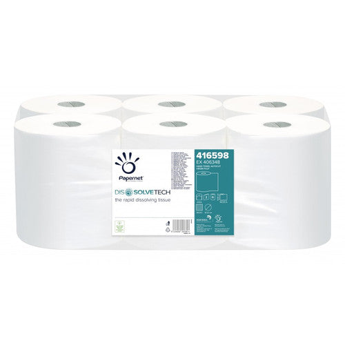 Papernet DISSOLVETECH essuie-mains 2 plis 140m rouleau autocut
