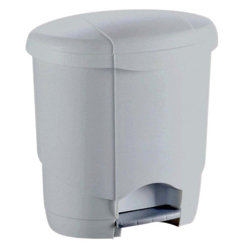 Poubelle arrondie à pédale blanche 12L TAMPEL ref 129165