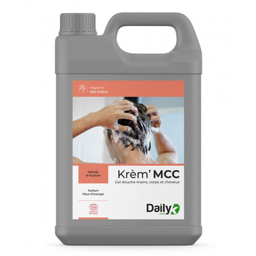 Gel douche corps cheveux écocert KREM'MCC DAILYK GREEN-Bidon 5l