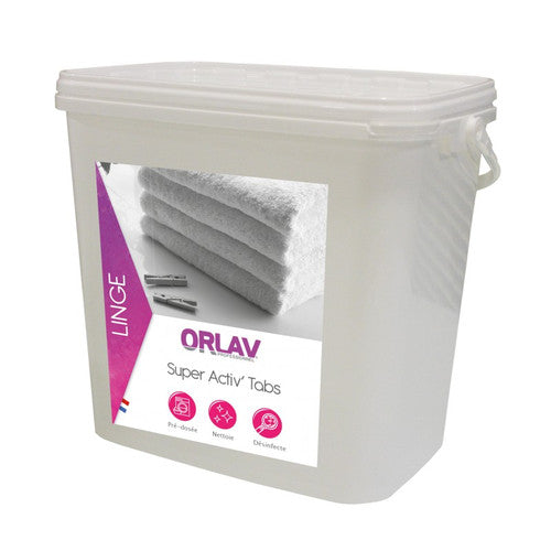 ORLAV Super Activ Tabs lessive désinfectante pastilles 3,125 kg