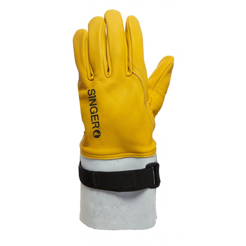 Surgant électricien cuir bovin gris beige taille 9-10 la paire