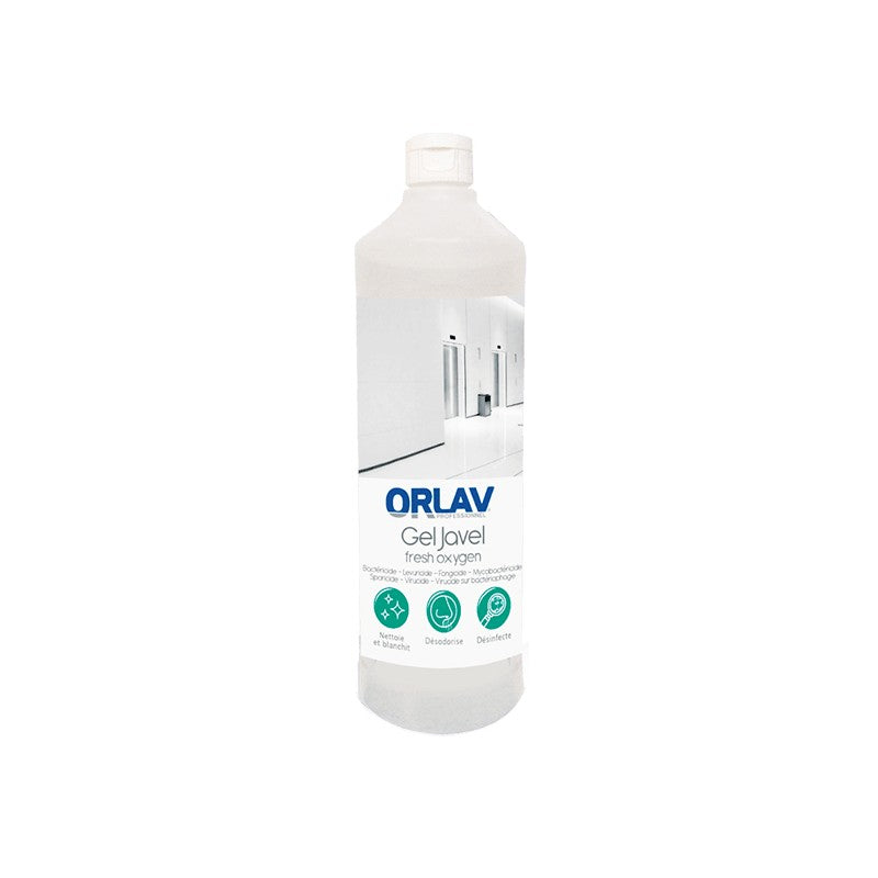 Gel WC javel désinfectant blanchissant FRESH OXYGEN ORLAV- Flacon 1l