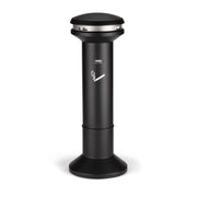 Cendrier grande capacité Rubbermaid Infinity acier inoxydable noir
