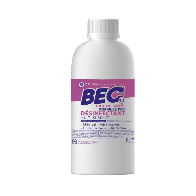 Javel liquide 9.6% en cruchon à vis 250ml - Ct de 30