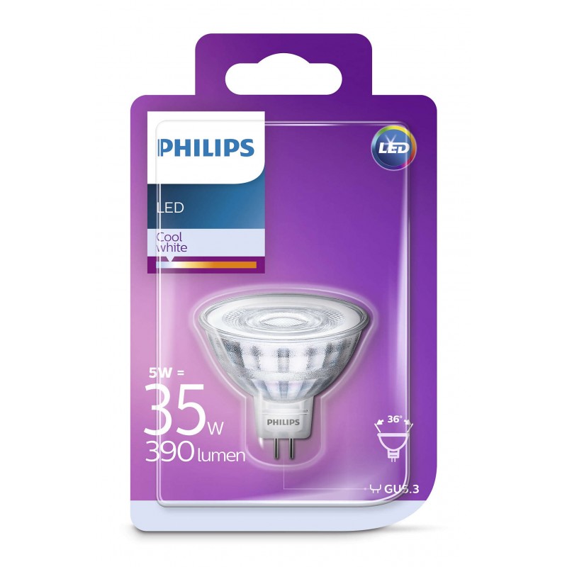 Emballage lampe LED Philips spot GU5.3 ref 131087