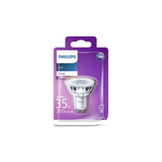 Detail culot GU10 lampe LED Philips 3,5W spot