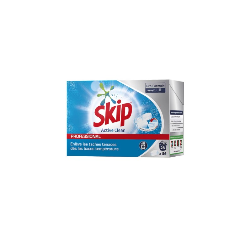 Lessive en tablette tous textiles SKIP - Colis de 168 (3x56)