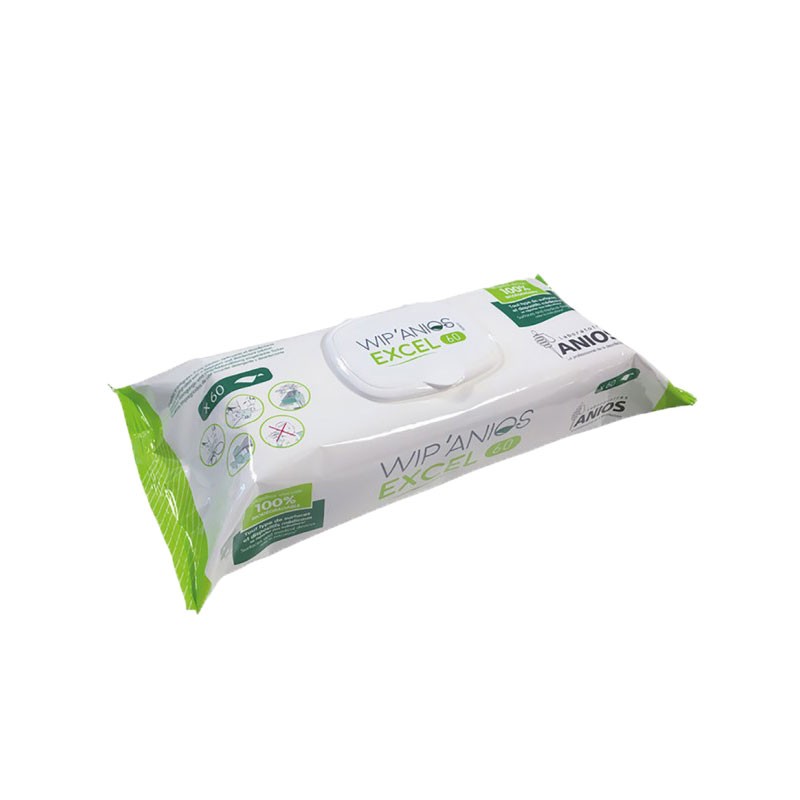 Lingette nettoyante désinfectante WIP'ANIOS EXCEL -Sachet de 50