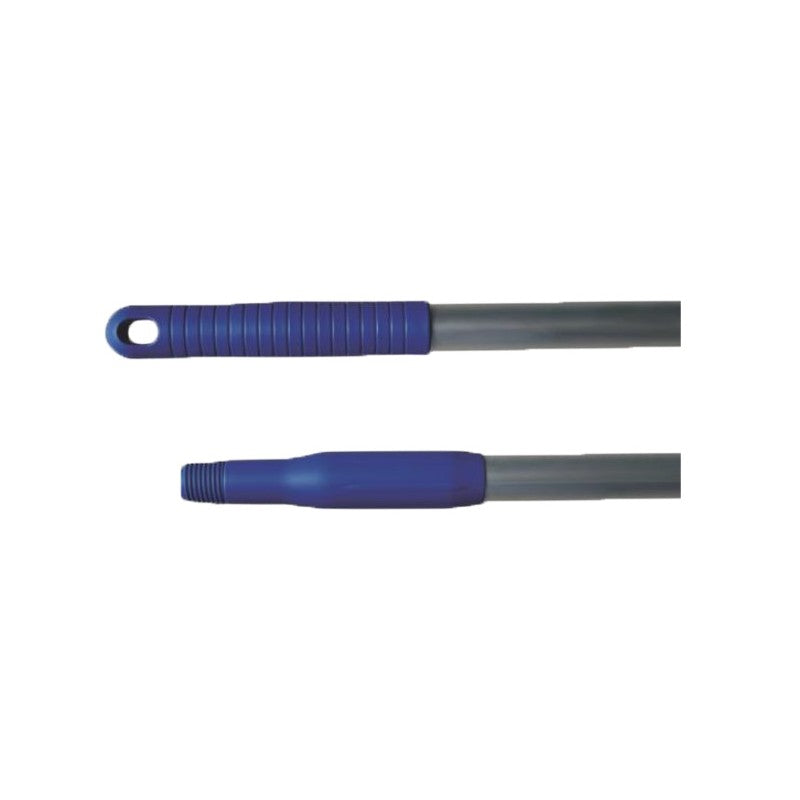Manche aluminium 140cm Ø25mm embout à vis gamme alimentaire rouge