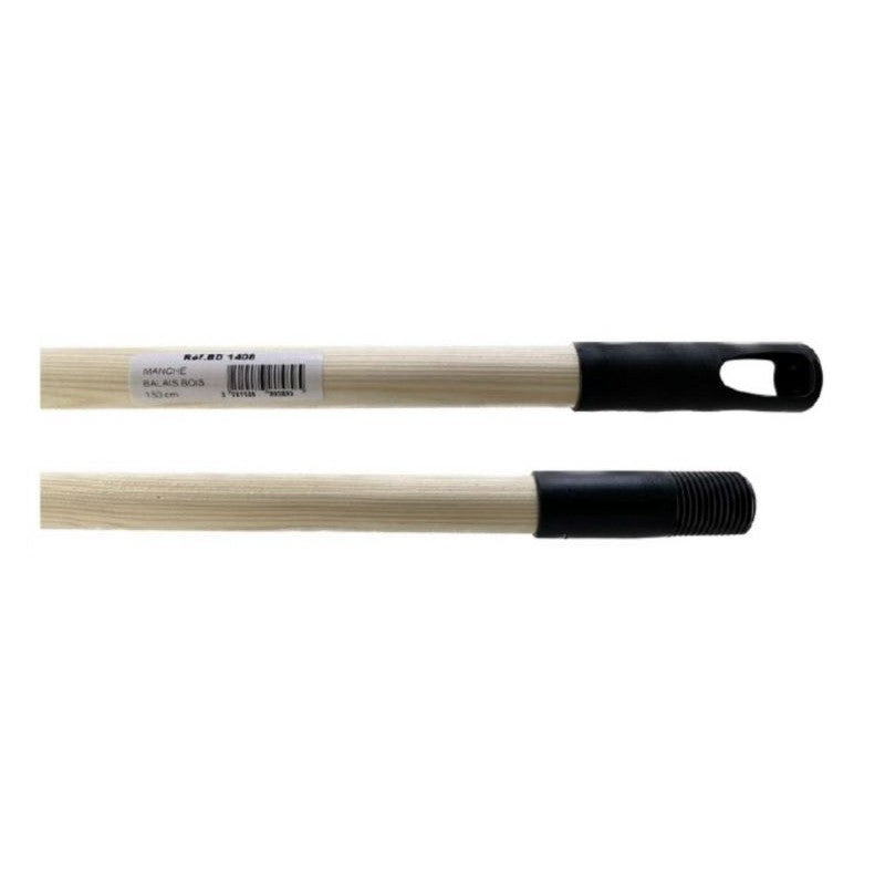 Manche bois 130cm attache et vis