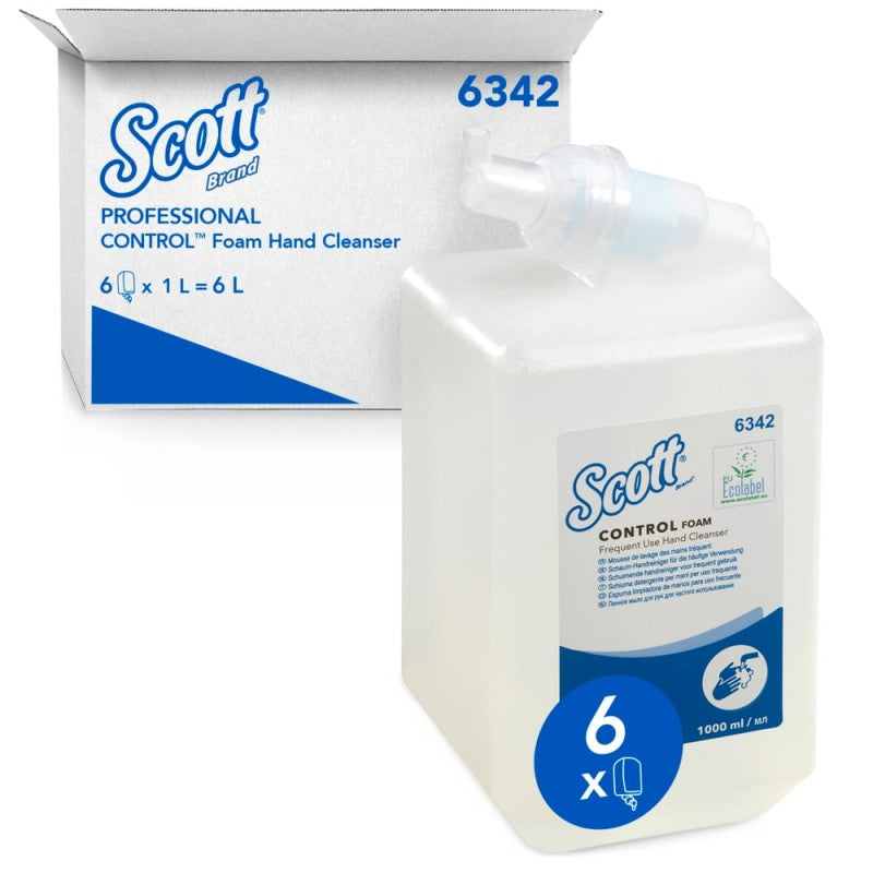 Mousse lavante usages frequantes SCOTT CONTROL 1L - Colis de 6