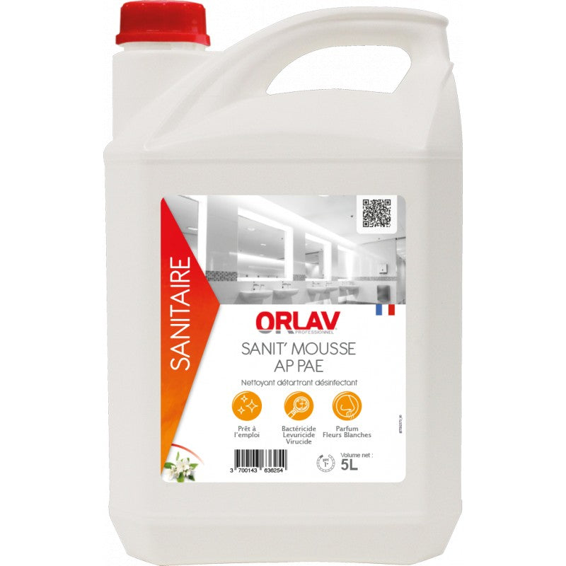 Nettoyant sanitaires Sanit Mousse AP 2186 Orlav bidon 5L