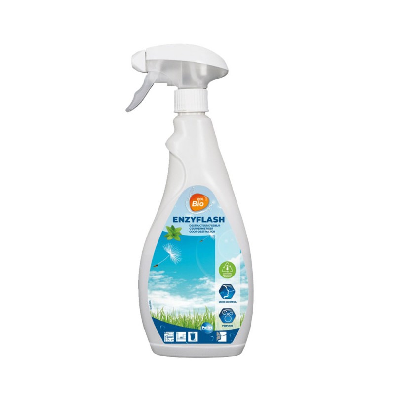 Destructeur odeurs spray menthe POLBIO ENZYFLASH 750ml