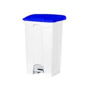 Poubelle professionnelle 50L conformité HACCP couvercle blanc