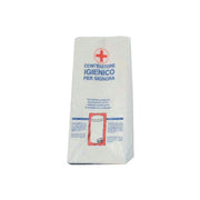 Détail sachet papier cellulose blanche hygiène féminine 12x28 cm
