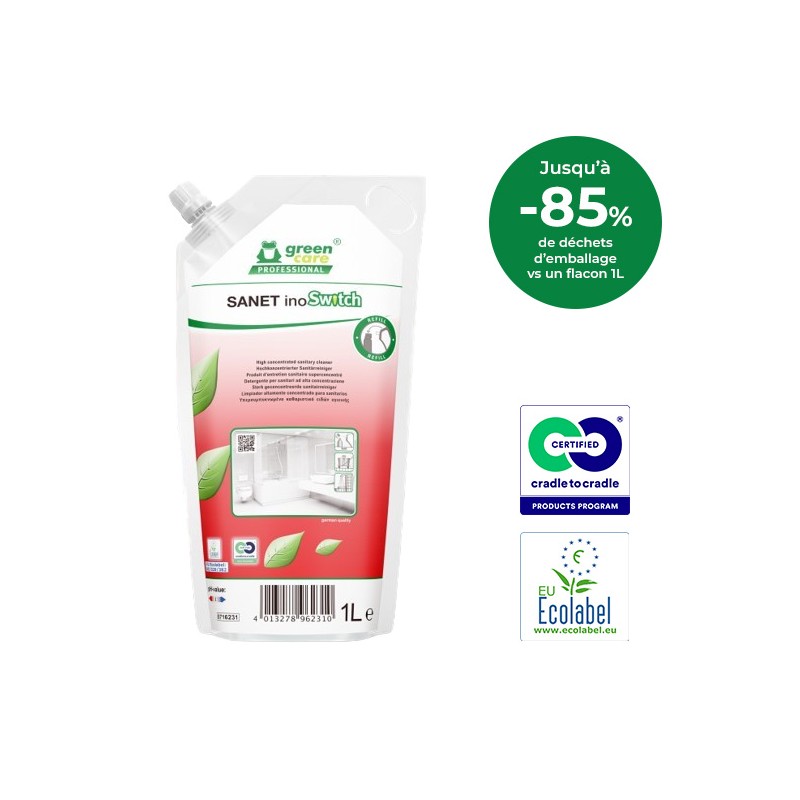 SANET inoSwitch Nettoyant sanitaire UC ECOLABEL - Poche 1L