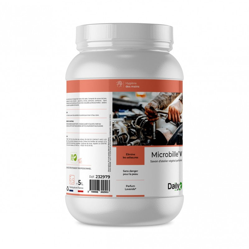 MICROBILLE'V Savon d'atelier base végétale DAILYK GREEN - Pot 5L