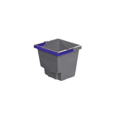 Seau 15L gris avec anse de couleur pour chariot IDEATOP