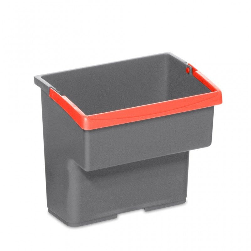 Seau 4L gris avec anse de couleur pour chariot VDM