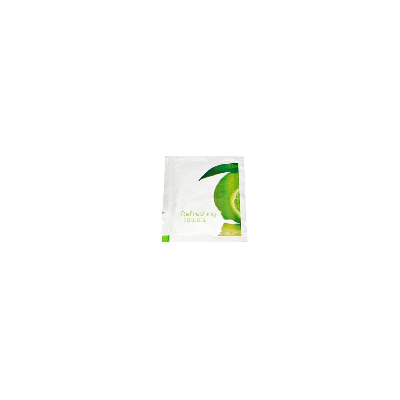 Serviette rafraichissante parfum citron - Ct. de 1000
