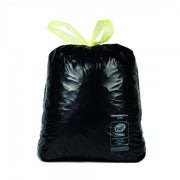 Sac poubelle 50L noir PEBD liens coulissants NF 28µ