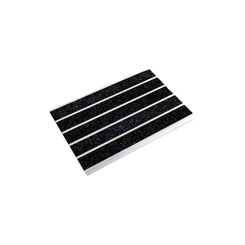 Tapis profil alu insert moquette bouclé anthracite ROMAT22mm-le m²