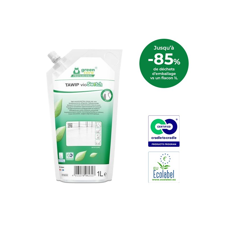 TAWIP vioSwitch Nettoyant nourissant UC sols ECOLABEL - Poche 1L