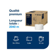 Colis 12 rouleaux Tork Mini Jumbo 110253 professionnel